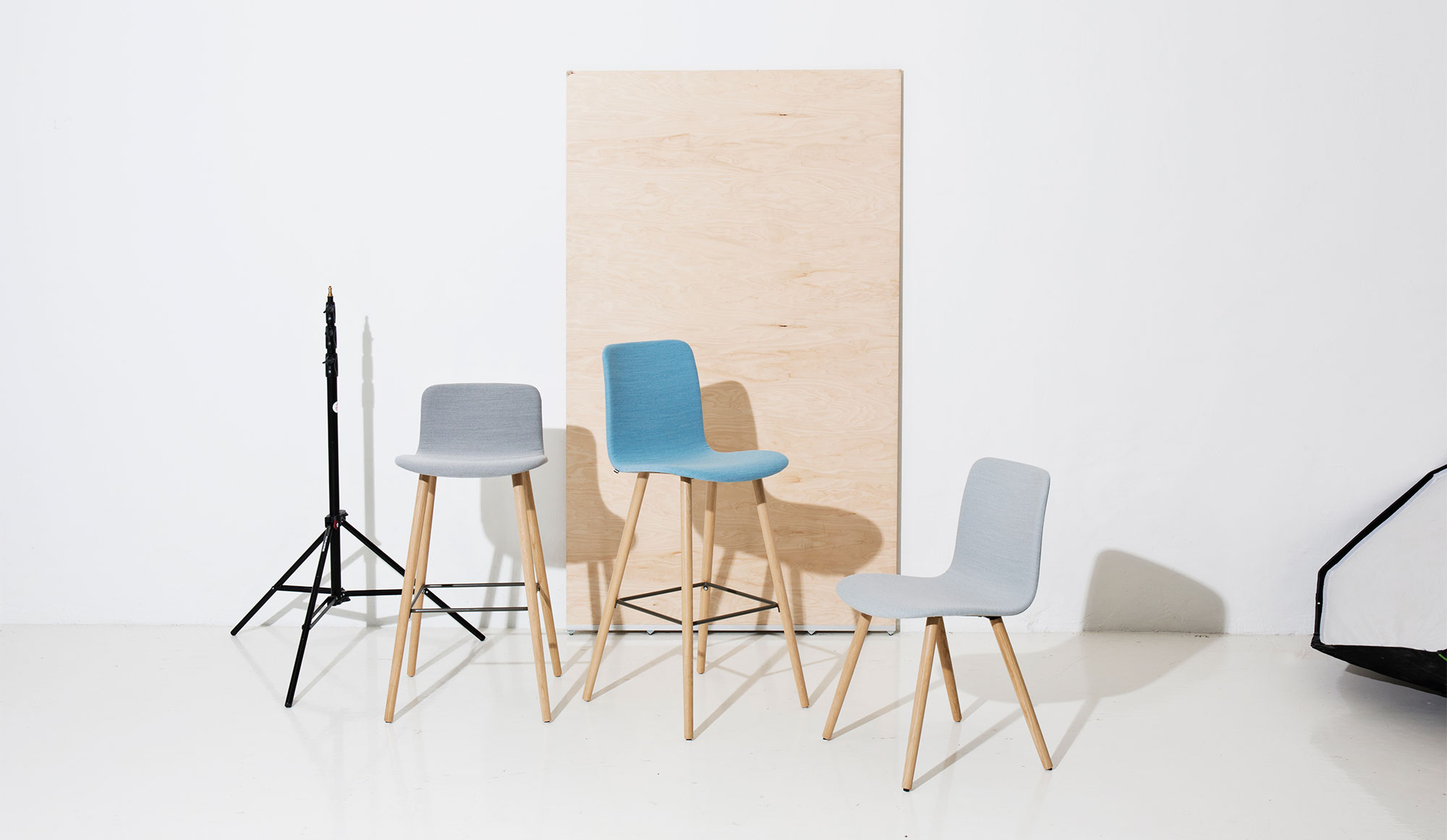 Sola chairs with wooden legs