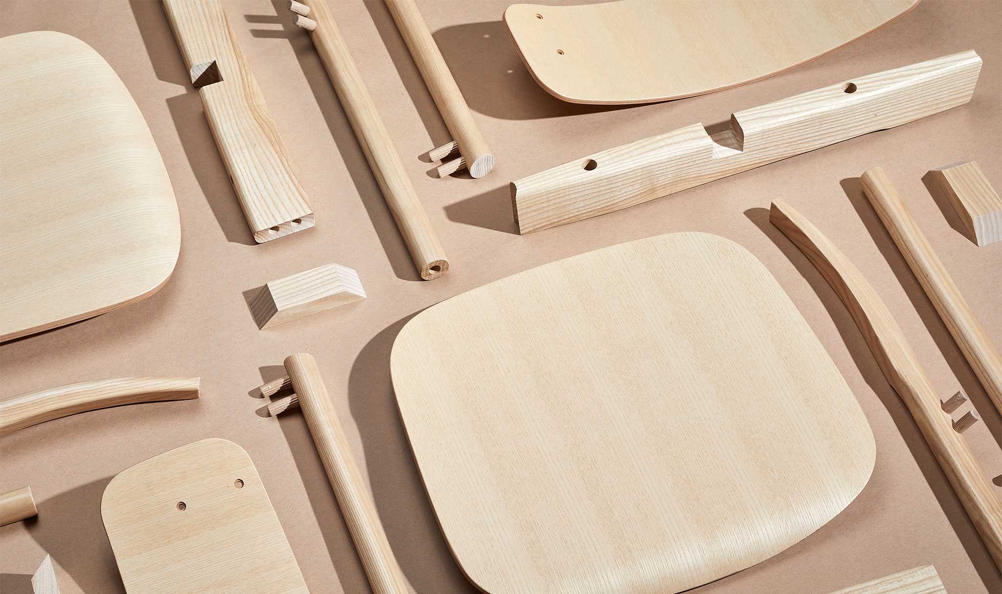 Wooden parts of the Ella chair