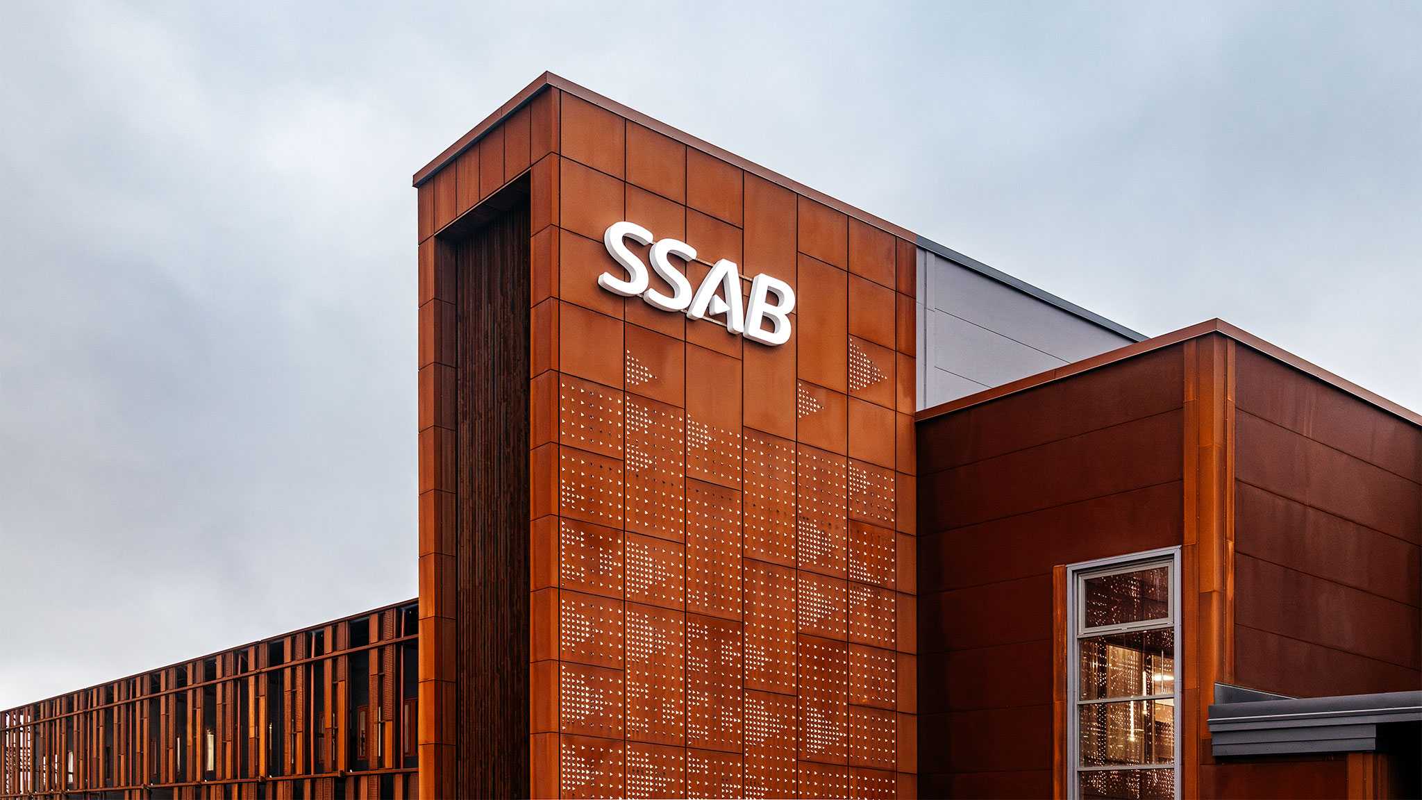 SSAB's Cor-ten steel facade