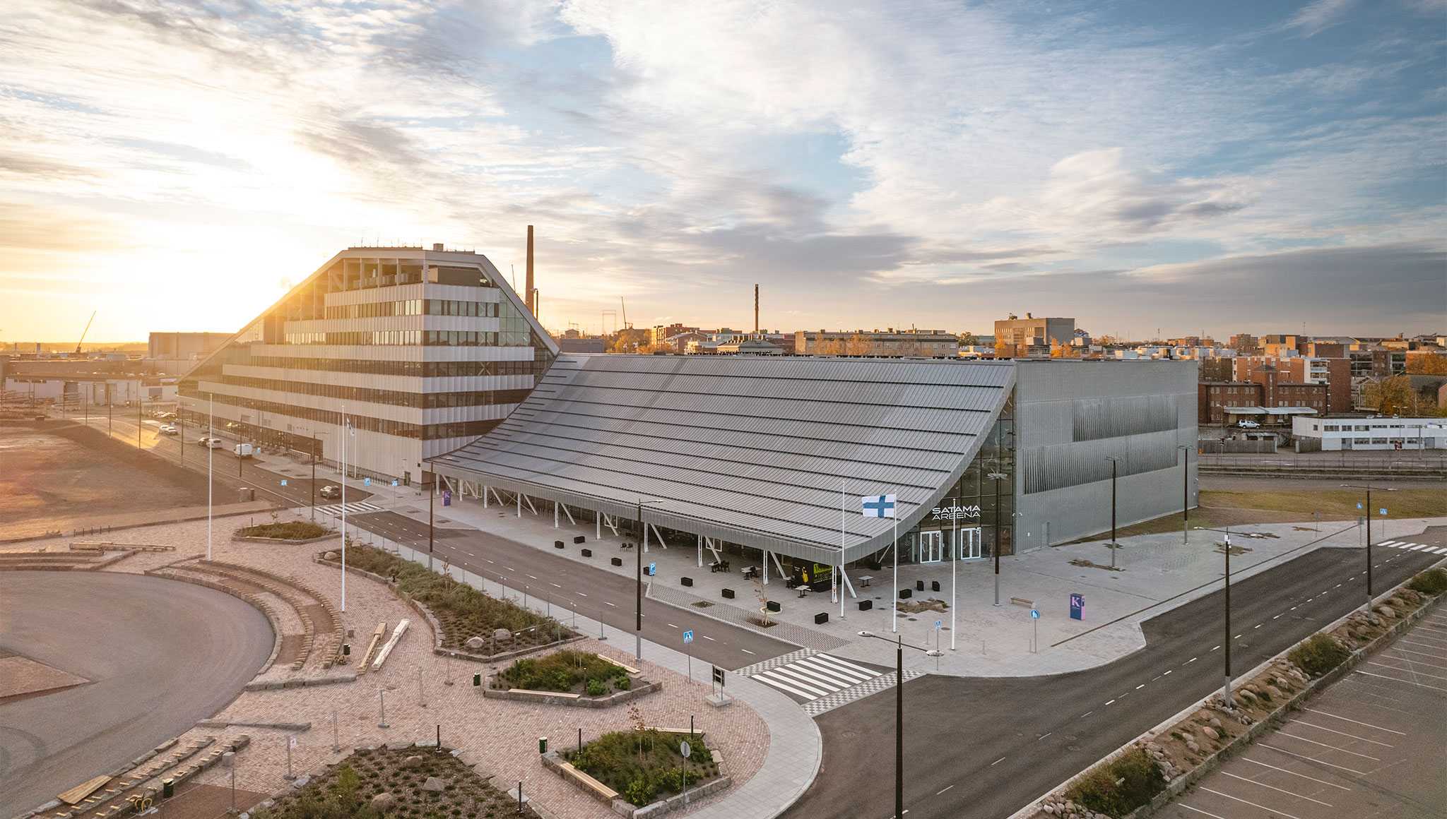 The new campus building of South-Eastern Finland University of Applied Sciences (Xamk) in Kantasatama, Kotka