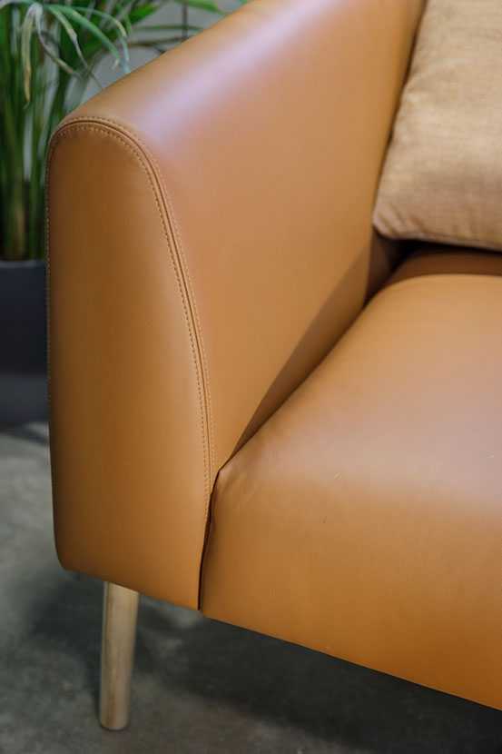 Martela's Nooa armchair at ALFA's head office in Jönköping, Sweden