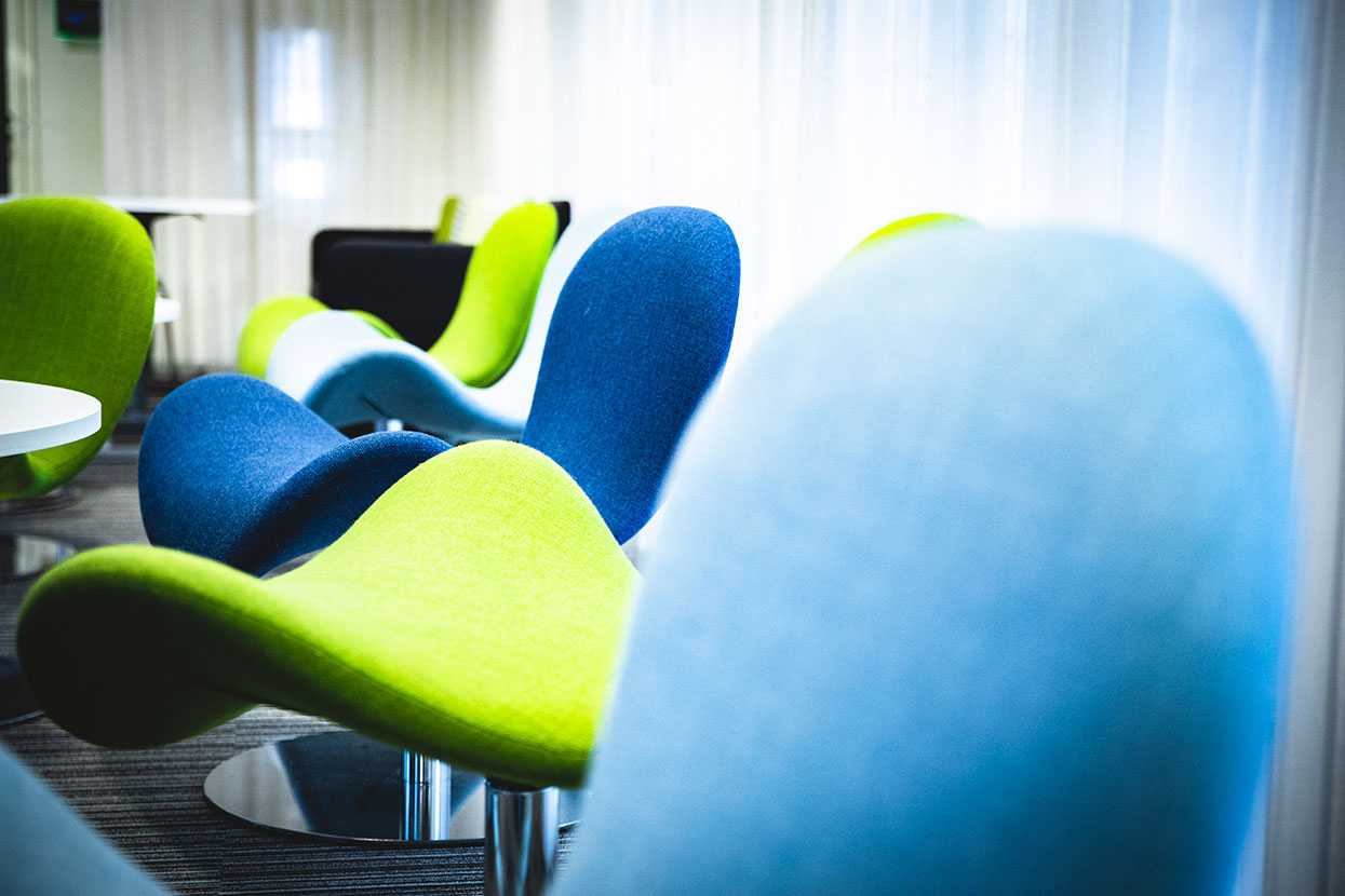 Martela's Fly Me chairs at Enfo's office in Espoo, Finland
