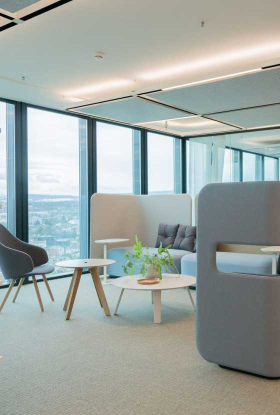 Lounge area at FlexOffice