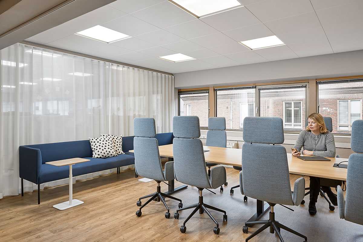 Woman working in a conference room