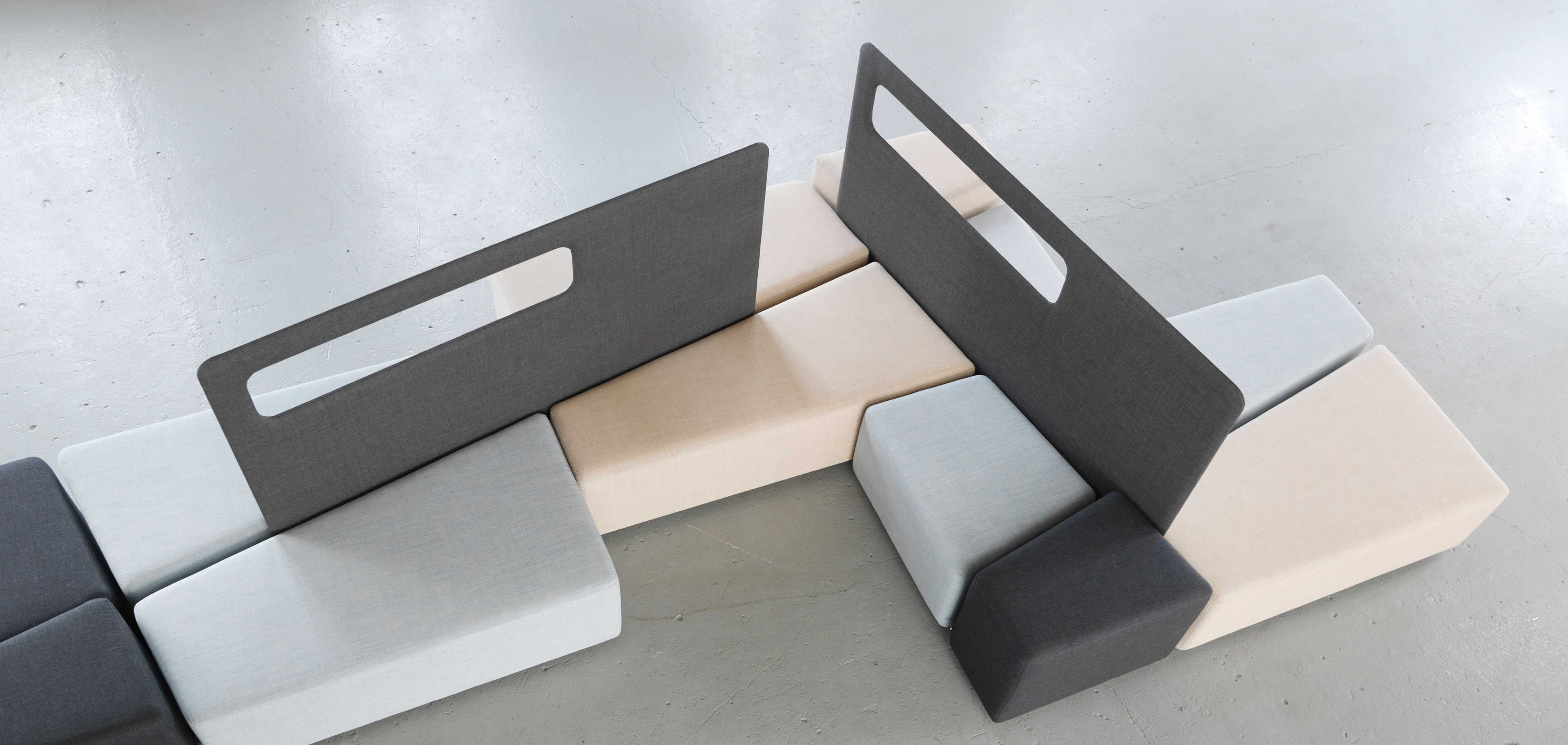 Diagonal modular sofa by Martela