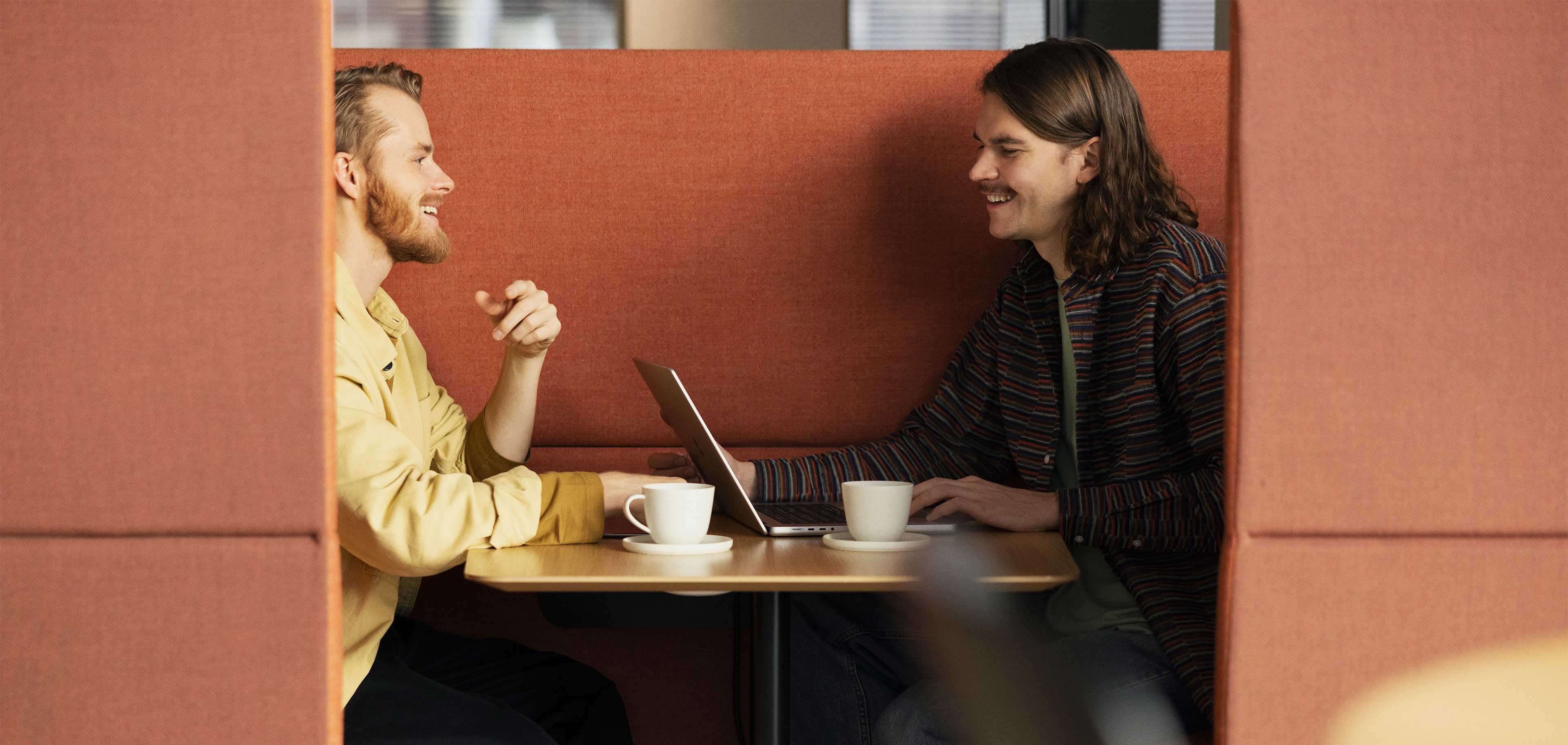 Two men having a meeting