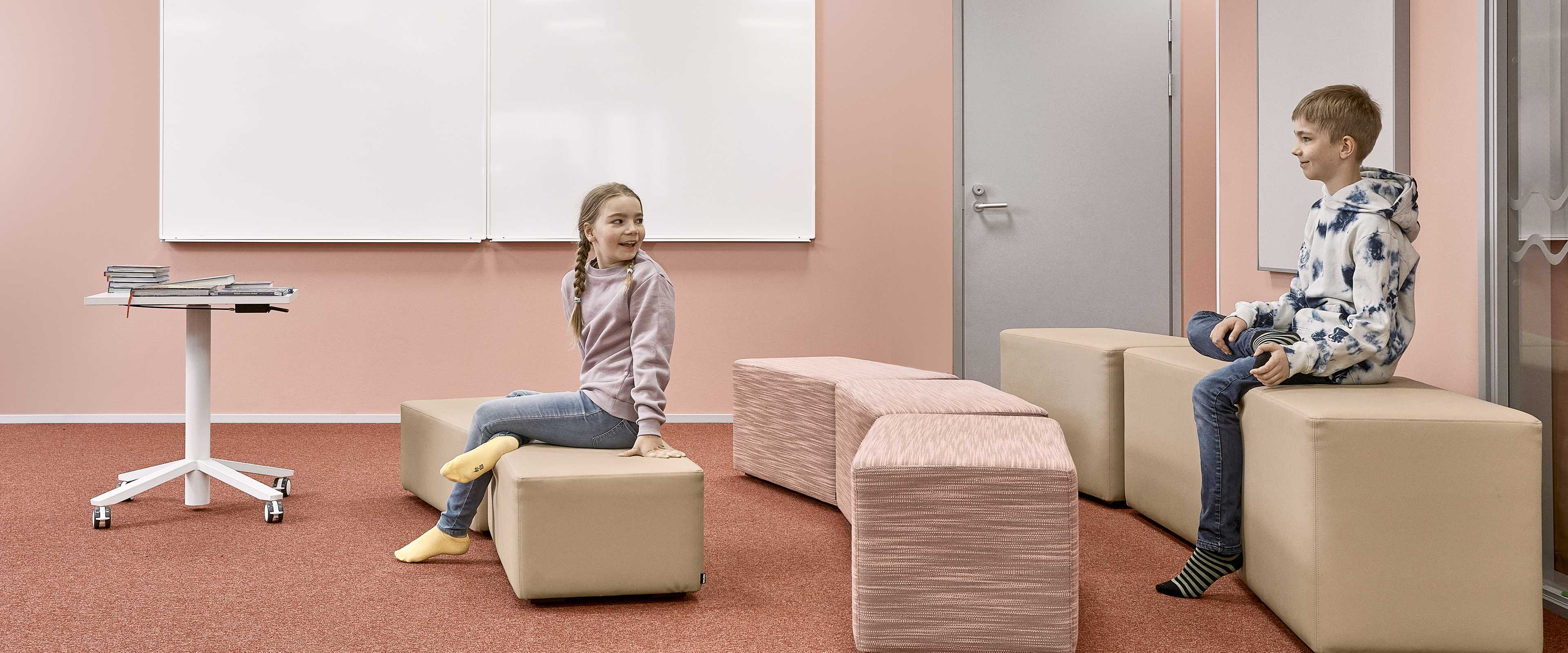 School furniture in a classroom