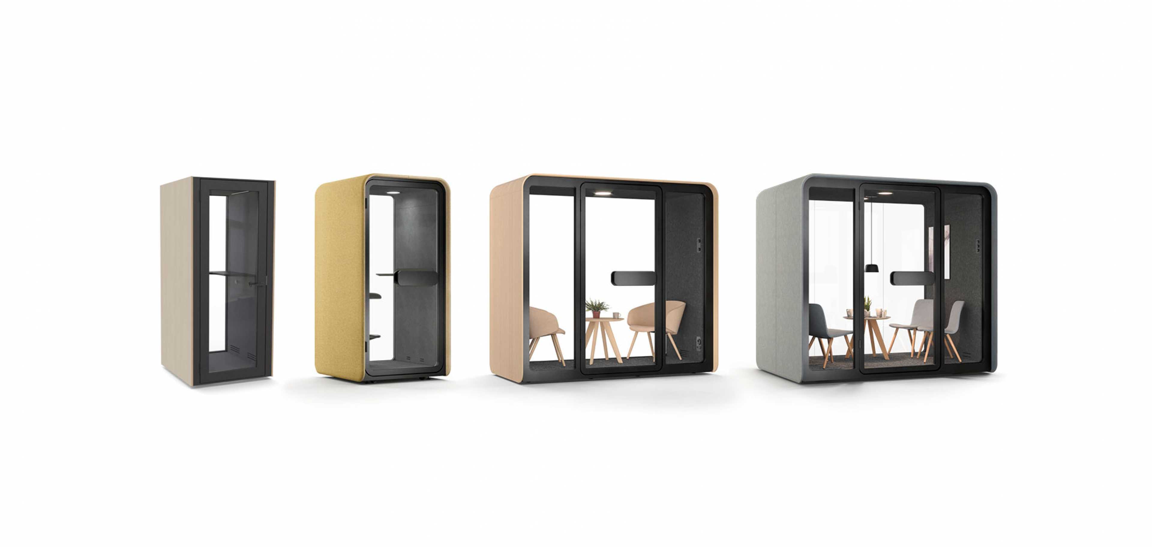 Phone booths and meeting modules by Martela