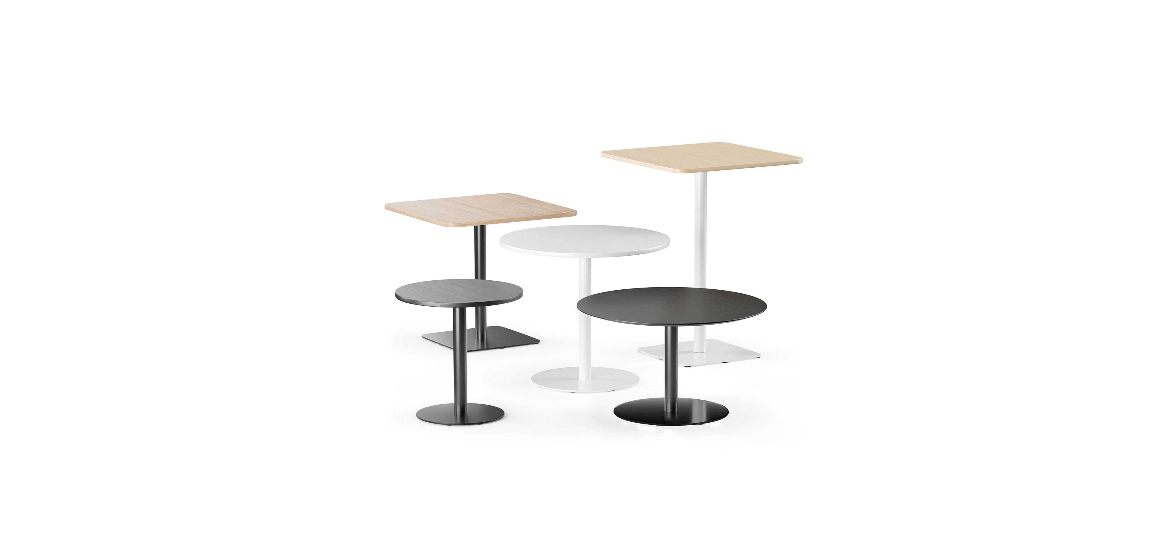 Spot tables by Martela