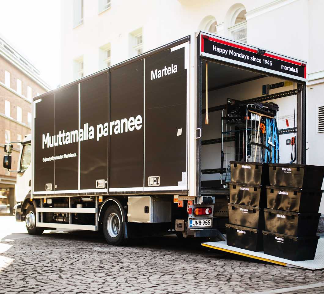 Martela's moving truck
